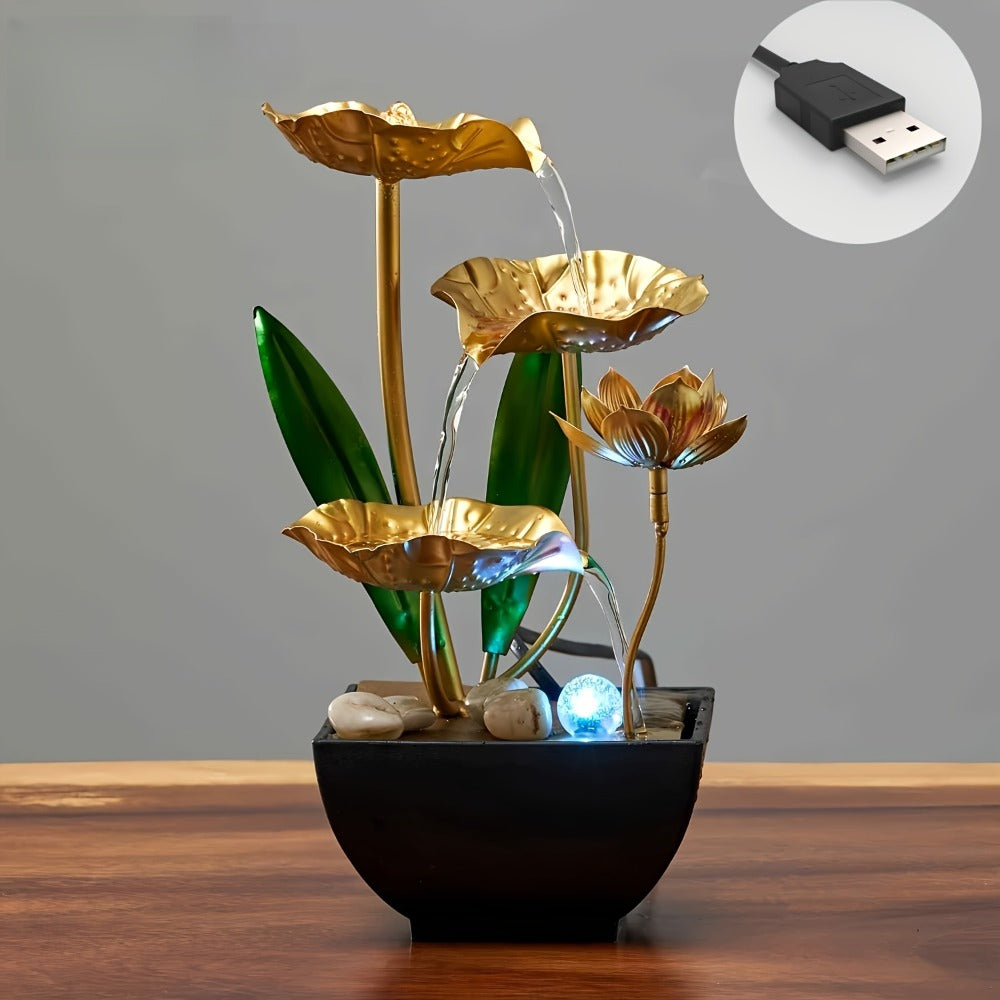 Indoor Tabletop Fountain Desktop Water Feature, Small Relaxing Flowing Water Fountain for Living Room, Bedroom, Office & Spa, Calming Zen Decor & Unique Housewarming Gift - product image 6