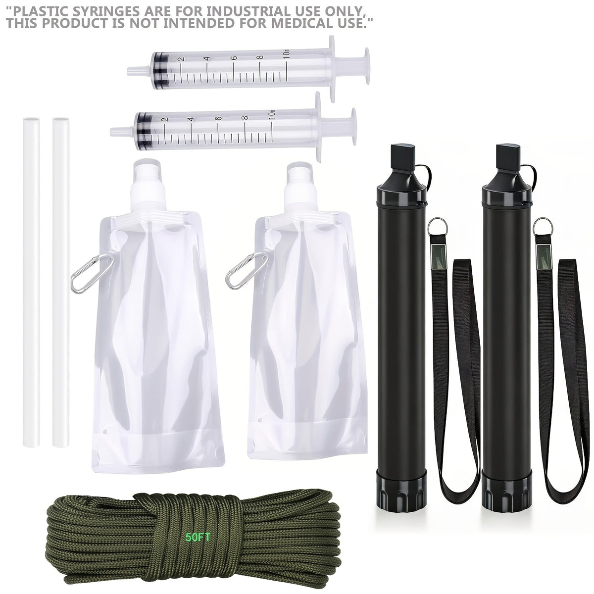 0.2 Micron Filtration, Filters Up to 10000 Gallons, BPA-Free Survival Water Purifier | Portable Water Filter Straw for Camping, Hiking & Backpacking