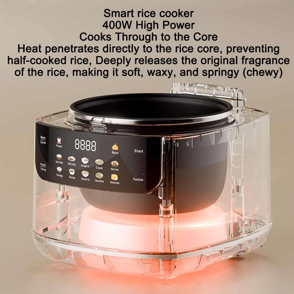 Rice Cooker 2L 4 Cups 10-in-1 Mini Multifunctional Compact Electric Rice Cooker for Rice Soup Stew Oatmeal Cake Steamed Vegetables Perfect for Small Kitchen Dorm Apartment - product image 14