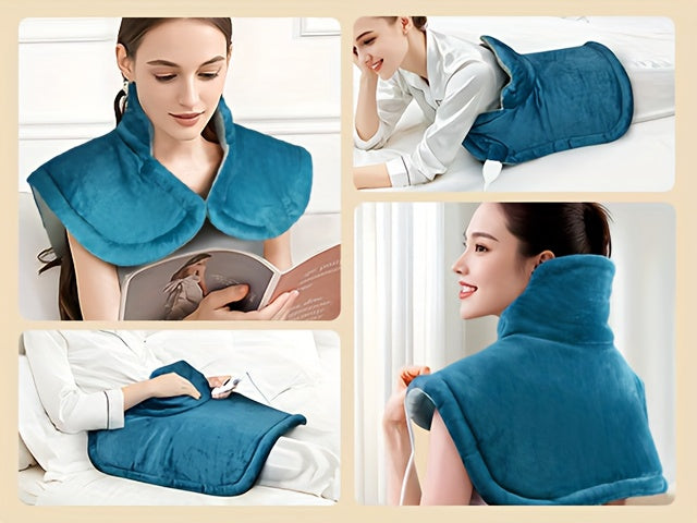 Graphene Heating Pad For Neck Shoulders Back, 3lb Weighted Electric Pad, Deep Heat With Precise Heating & Soft Flannel, 6 Heat Settings, 4 Timer Options, Auto - product image 22