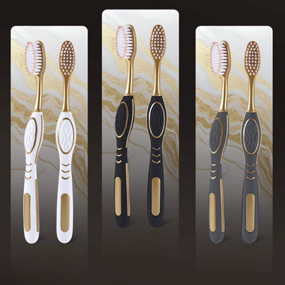 Gloryin Soft Bristle Toothbrush Set Anti-Slip Olive Handle Full Size Head Gentle Gum Care Daily Oral Hygiene for Adults Couples Household Travel 6pcs 12pcs Value Pack - product image 8