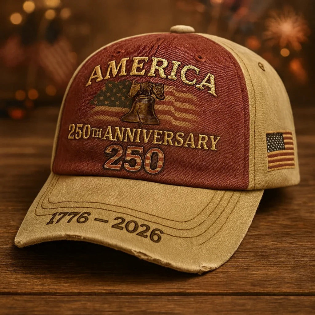 Adjustable Vintage American Flag Hat for Men Women, Unisex Independence Day Gift, History Enthusiast Festive Cap, Single or 3-Piece Set – 250th Anniversary - product image 2