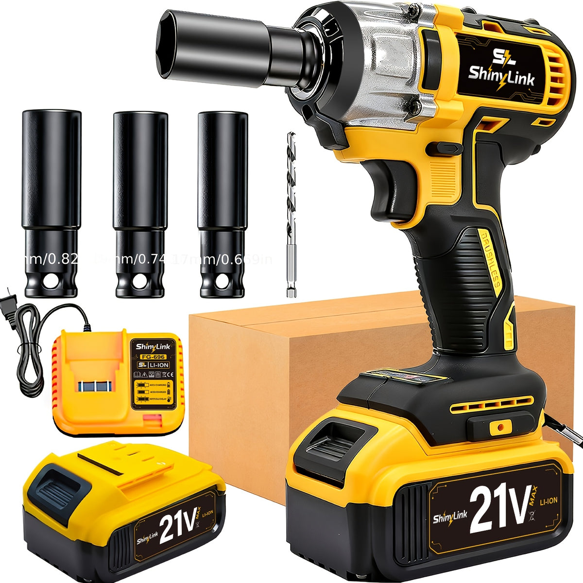 21V Impact Wrench Kit with 3000Mah Lithium-Ion Battery and Heavy Duty Motor - Wireless Drill/Driver Compatible for Car, Truck, Motorcycle, Repair - Ideal Gift - product image 2