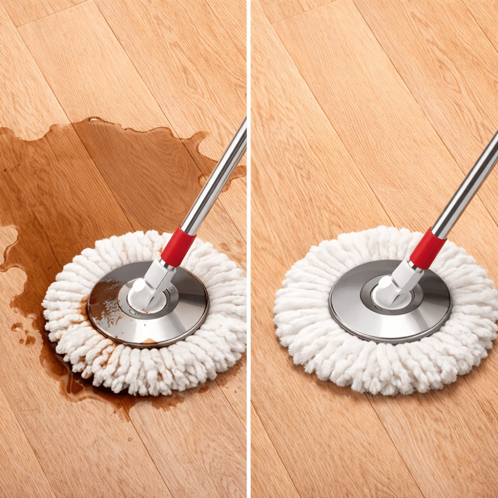 Spin Mop and Bucket Set 360° with 4 Microfiber Mop Heads – Wringer Bucket Floor Cleaning Kit for Hardwood Tile Laminate – Spinning Mop System Home Kitchen - product image 8