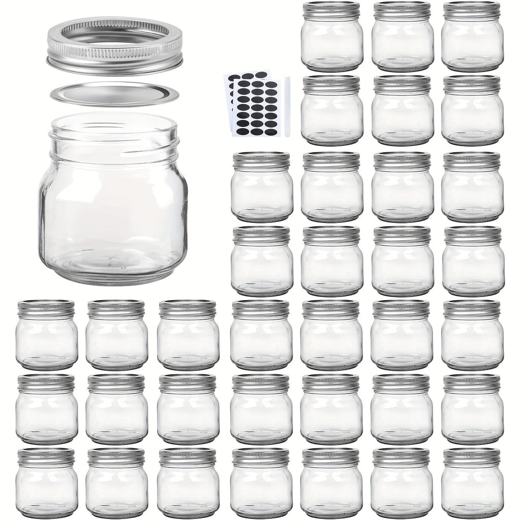 Mason Jars 8oz Glass Jars with Lids – 9/18/27/36 Pack Regular Mouth Canning Jars for Storage, Spices, Jelly, Jam, Honey & Caviar | Dishwasher Safe Spiral Lid Kitchen Storage Contai - product image 23