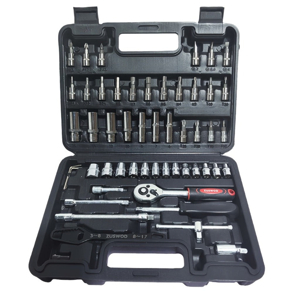 Impact Socket Set 53/54/194/518PCS – 3/8" Drive CR-V Steel | Metric 8-22mm & Imperial 5/16"-3/4" | Complete Socket Kit for Car Repair, DIY & Mechanics | Best Gift for Men - product image 7
