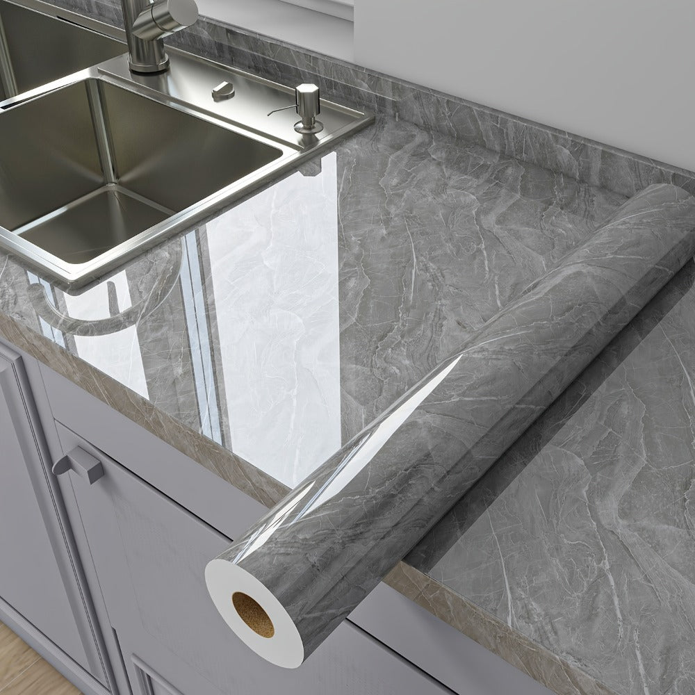Marble Peel and Stick Wallpaper Roll - Waterproof Oil-Proof Self-Adhesive Wall Contact Paper for Kitchen Backsplash Bathroom Countertop - product image 9