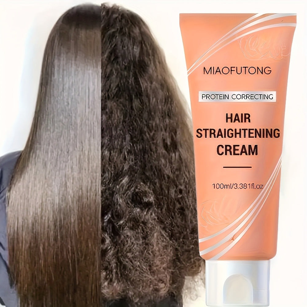Frizz Control Hair Straightening Cream with Protein 100ml 3.38oz | Deep Hydrating Smoothing Treatment | Strengthens & Softens | Non-Greasy Lightweight Formula for All Hair Types Wo - product image 2