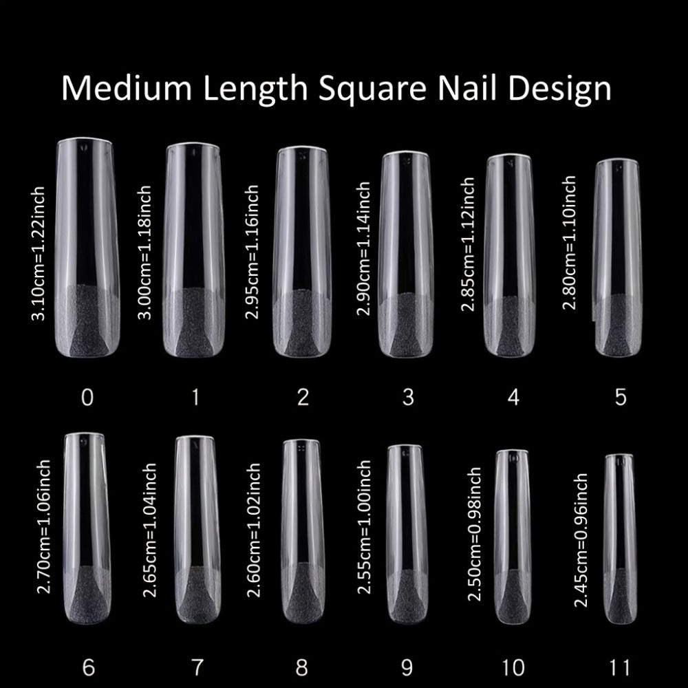 Press On Nails Square French Tip with AB Rhinestone & Handcrafted Floral Design – Nude White Glossy Luxury Nail Set 10pcs S/M/L for Wedding Bridal Party - product image 5