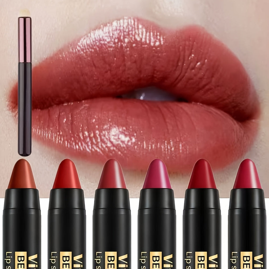 Retractable Matte Lipstick Pen Set 6Pcs Waterproof Non-Transfer Cup-Proof Long-Lasting Creamy Lip Color for Women All Skin Tones Daily Wear Date Night Special Occasions Makeup Gift - product image 13