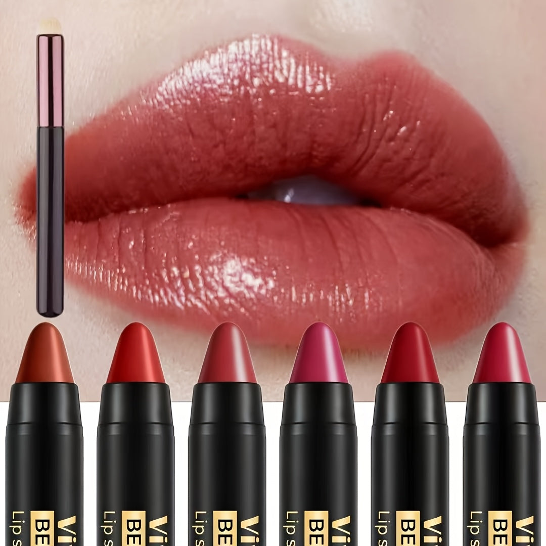 Retractable Matte Lipstick Pen Set 6Pcs Waterproof Non-Transfer Cup-Proof Long-Lasting Creamy Lip Color for Women All Skin Tones Daily Wear Date Night Special Occasions Makeup Gift - product image 13