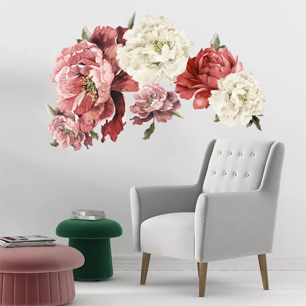 Peony Flower Window Glass Sticker – Anti-Collision Waterproof Decorative Glass Film, European Floral Wall & Window Decal for Home Decor, 17.7 x 47.2 Inches (2 Styles) - product image 18