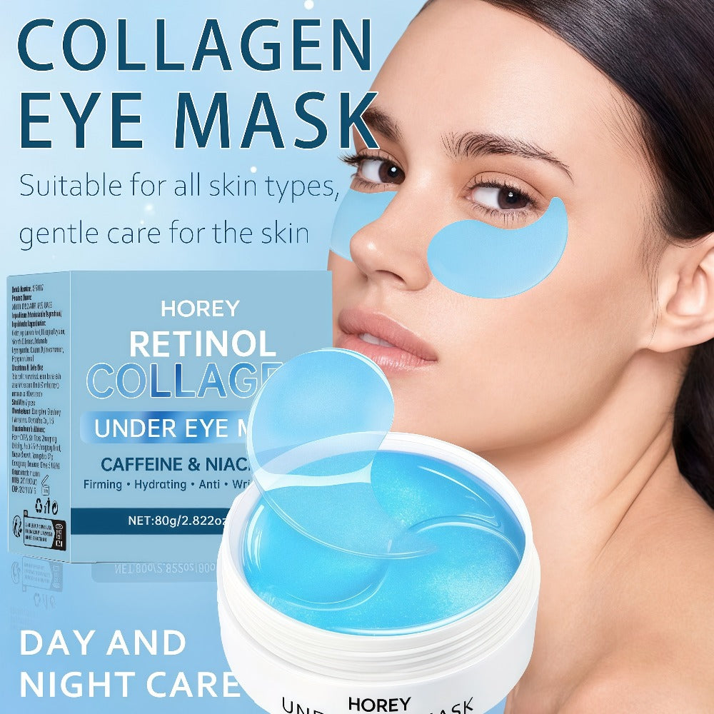 Collagen Eye Patches 60pcs with Caffeine & Niacinamide Under Eye Mask for Dark Circles Puffiness Tightening Intense Hydration Anti-Aging Eye Care for Women Men - product image 9