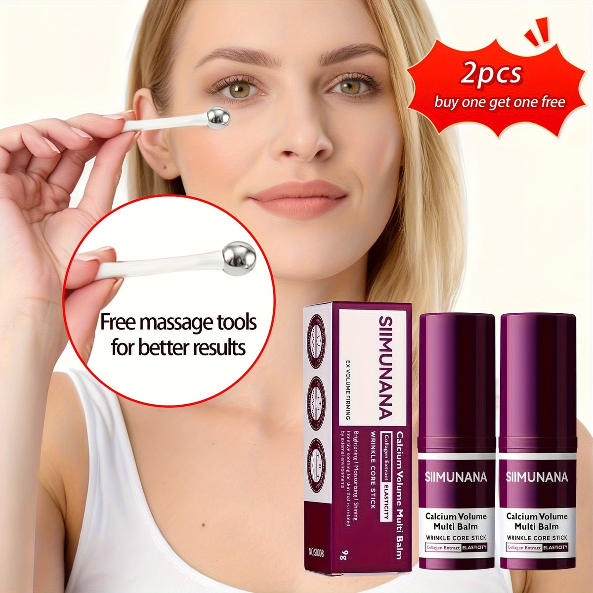 Collagen Calcium Korean Beauty Bar Moisturizing Cream Multi-Purpose Face Lip Body Fragrance Formula Sensitive All Skin Types Portable Unisex Gift - product image 11