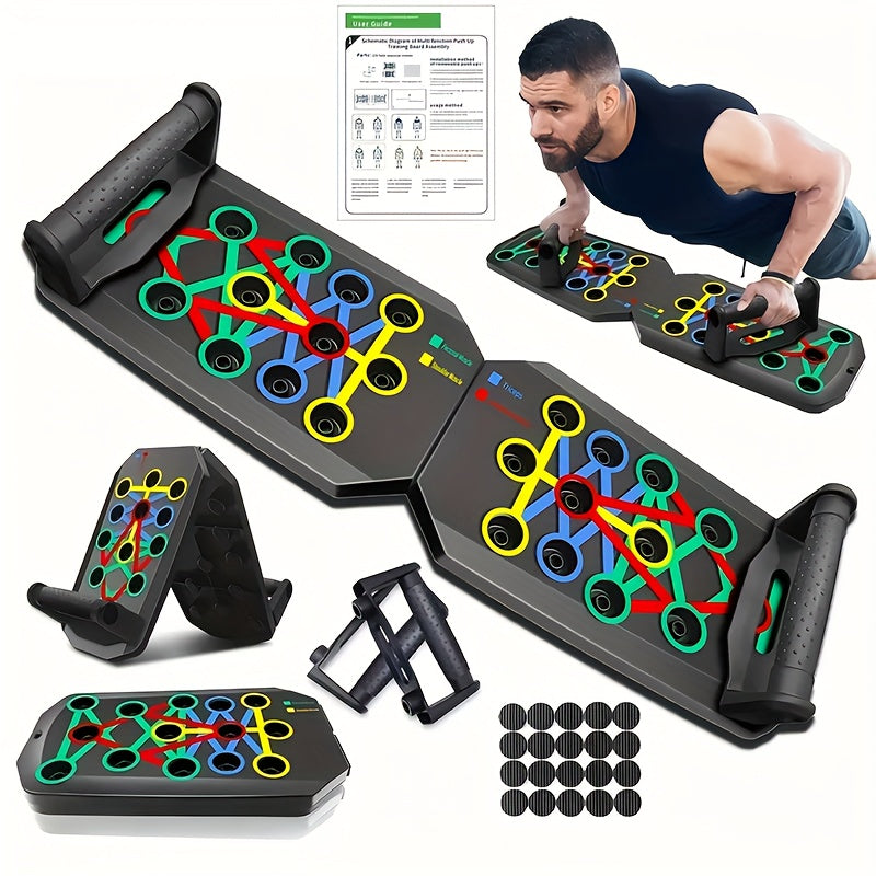 Push Up Board Multifunctional Color-Coded Chest Workout System – Shoulders – Adjustable Home Gym Equipment for Chest – Triceps & Back Strength Training - product image 4