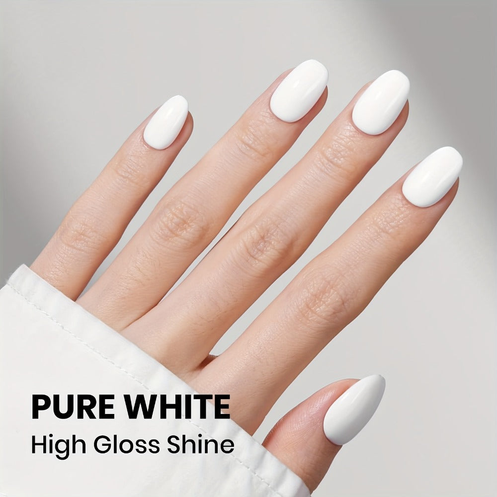 Odorless Gel Nail Polish Black & White 0.54oz MISS MISIDY Soak-Off UV LED Durable High Gloss – Self-Leveling Easy Application for Salon & Home Manicure Pedicure, Classic Minimalist - product image 7