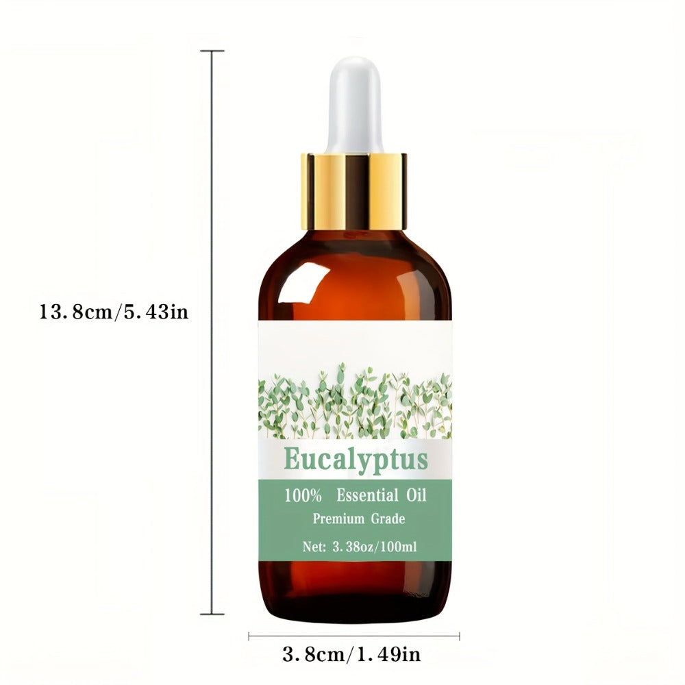 Eucalyptus Essential Oil 100ml 3.38oz — 100% Pure Therapeutic Grade Aromatherapy Oil for Hair Growth Scalp Care Skin Moisturizing Nail Strengthening Massage & Relaxation - product image 5
