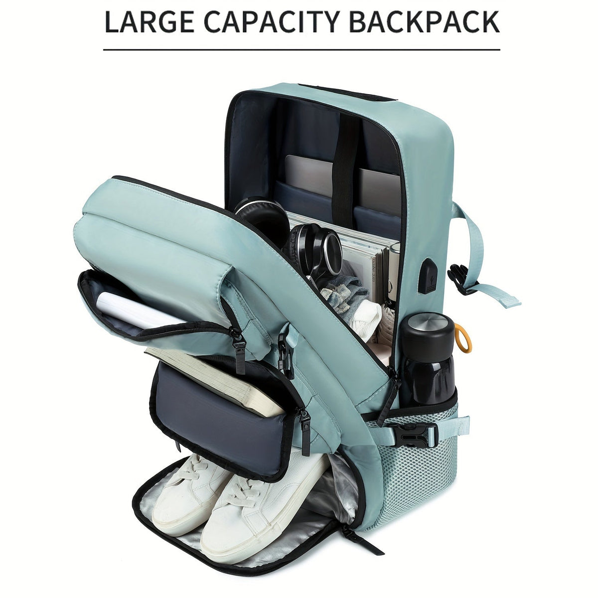 Waterproof Soft Shell Daypack for Men & Women, Multi-Functional Travel Rucksack for Business, College & Daily Commute, Multiple Colors Available – Large - product image 3