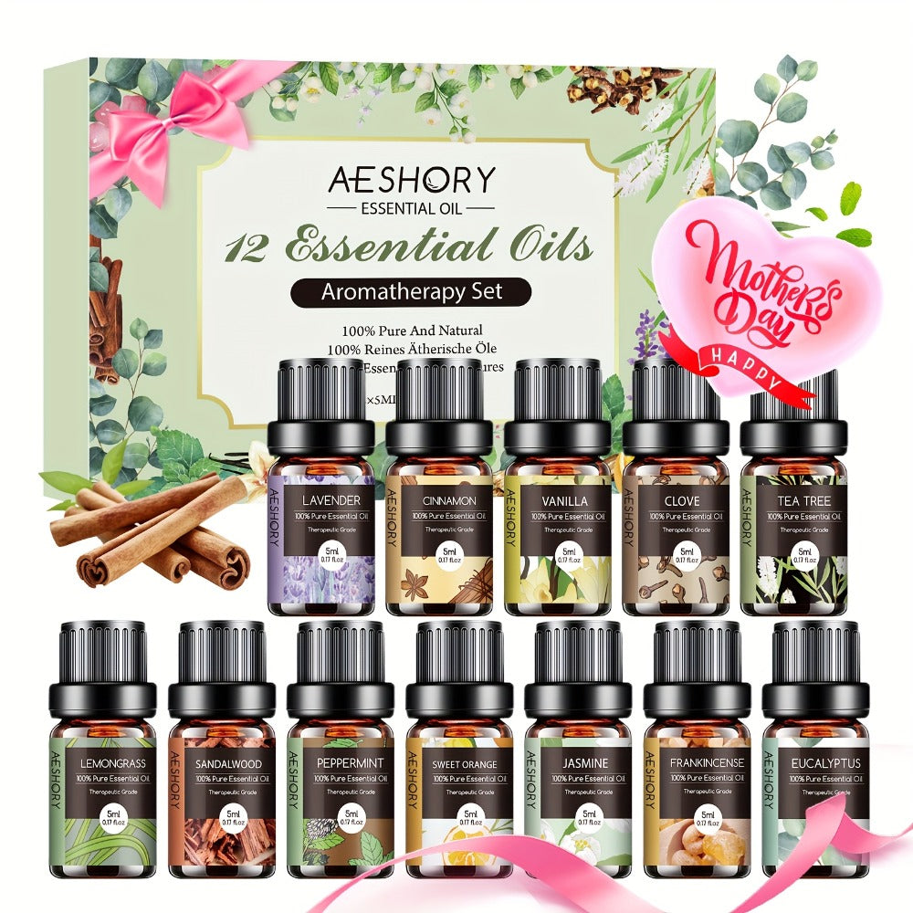 Essential Oil Set – Pure Natural Aromatherapy Oils in Amber Glass Bottles for Diffuser & Humidifier, DIY Fragrance, Valentine's Day & Holiday Gift for Women, Girls, Friends & Famil - product image 7