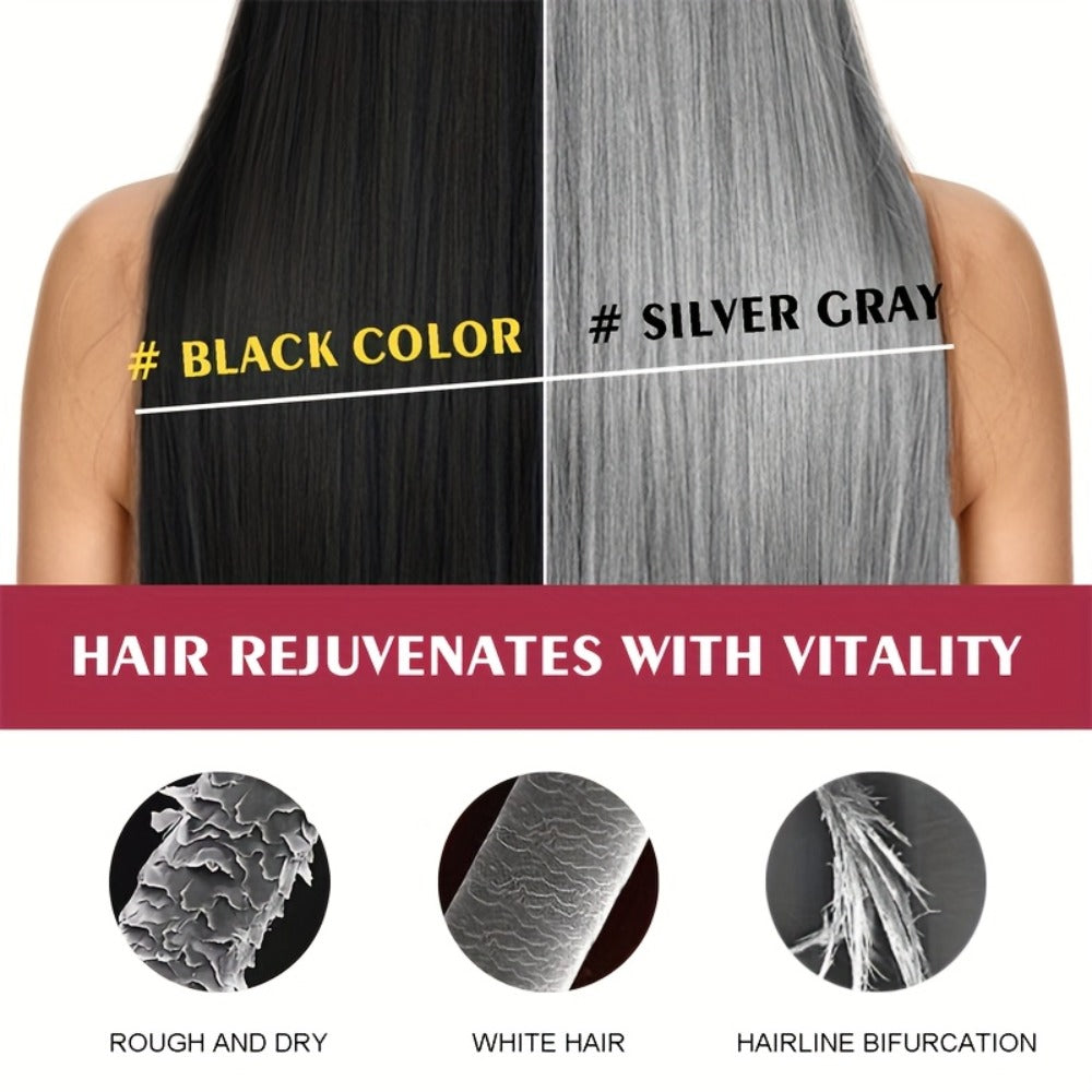 Silver Gray Hair Color Shampoo 2-Pack 3.38oz Each – Natural Herbal Moisturizing & Nourishing Formula, Easy No-Mix Silver Coverage, Long-Lasting Results for Gray & White Hair, Men & - product image 5