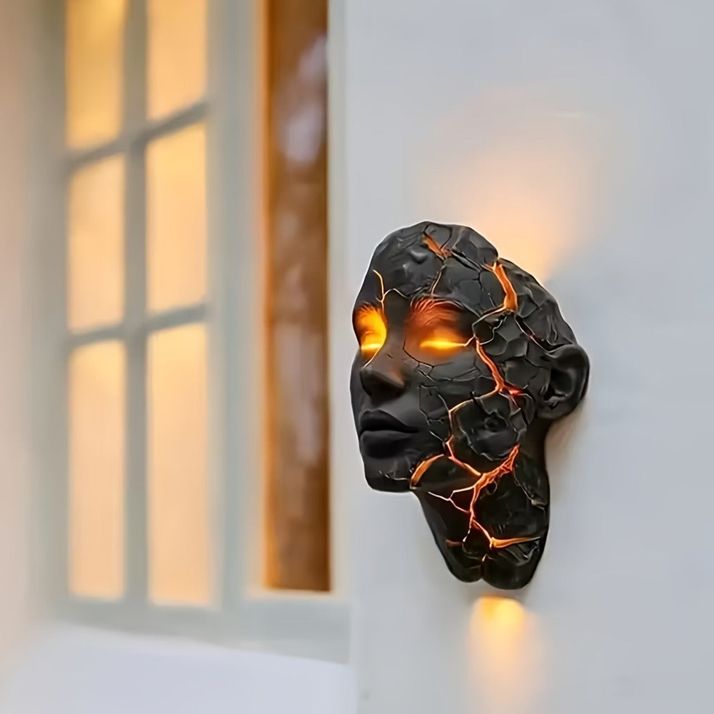 3D Wall Lamp Shattered LED Night Light Broken Face Moving Effect – Gothic Plug-In Wall Decor Light for Bedroom, Living Room, Bar, Cafe & Game Room, Unique Home Lighting Gift - product image 5