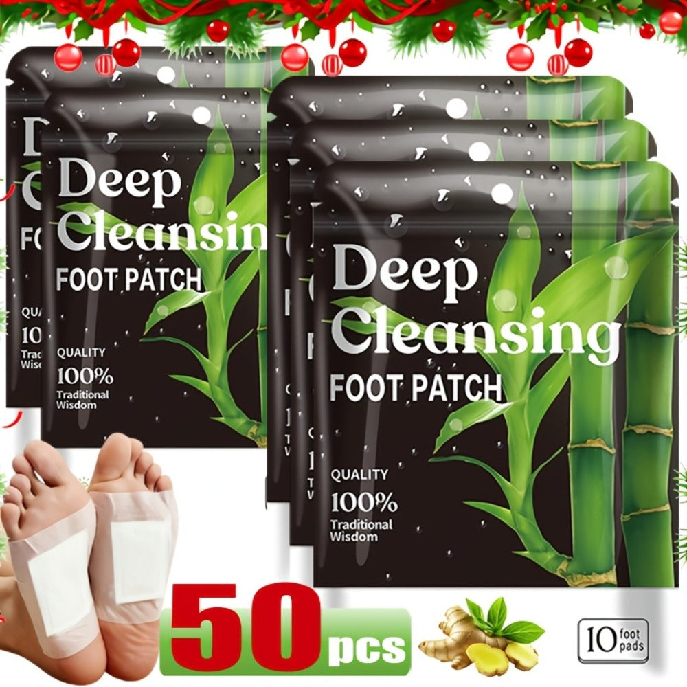 Foot Detox Pads Value Set 50pcs & 150pcs – Bamboo Vinegar & Ginger Deep Cleansing Overnight Patches, Alcohol-Free Natural Plant Formula, Green Golden Lavender Variants, Foot Care G - product image 2