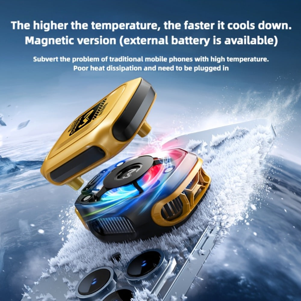 Phone Cooler Magnetic Semiconductor Cooling Fan with RGB LED Temperature Display Rechargeable Battery USB Type-C for Mobile Gaming TikTok Live Streaming iPhone Android - product image 8