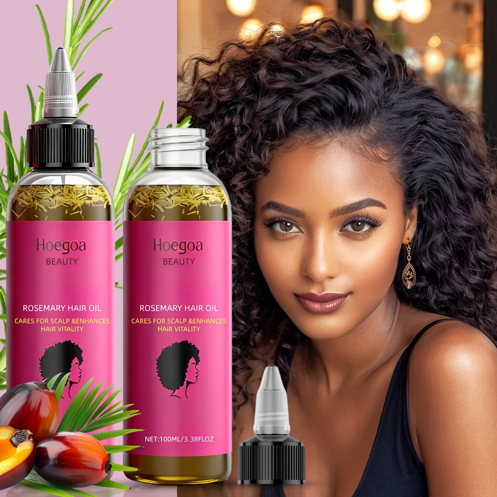 Rosemary Hair Oil 2 Pack Gift Set with Bataana Oil | Scalp Nourishing Moisturizing Hair Growth Treatment | Anti-Frizz Strengthening Natural Hair Oil for Women | Birthday Valentine' - product image 2