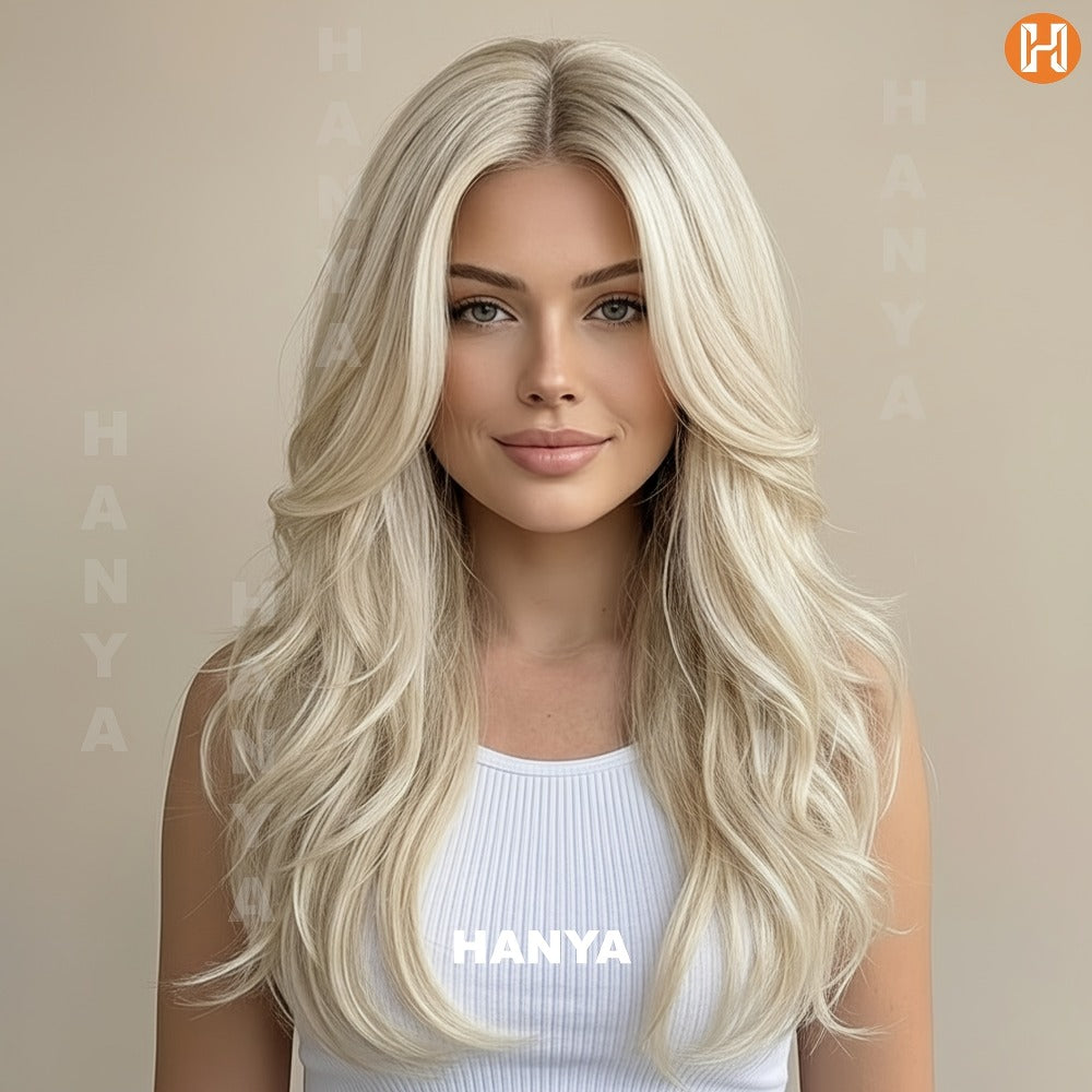 Heat Resistant Synthetic Wig Long 24 Inch 6 Colors Dark Brown Ivory Light Golden for Women Daily Wear Party Holiday Beginner Friendly Natural Look - product image 33