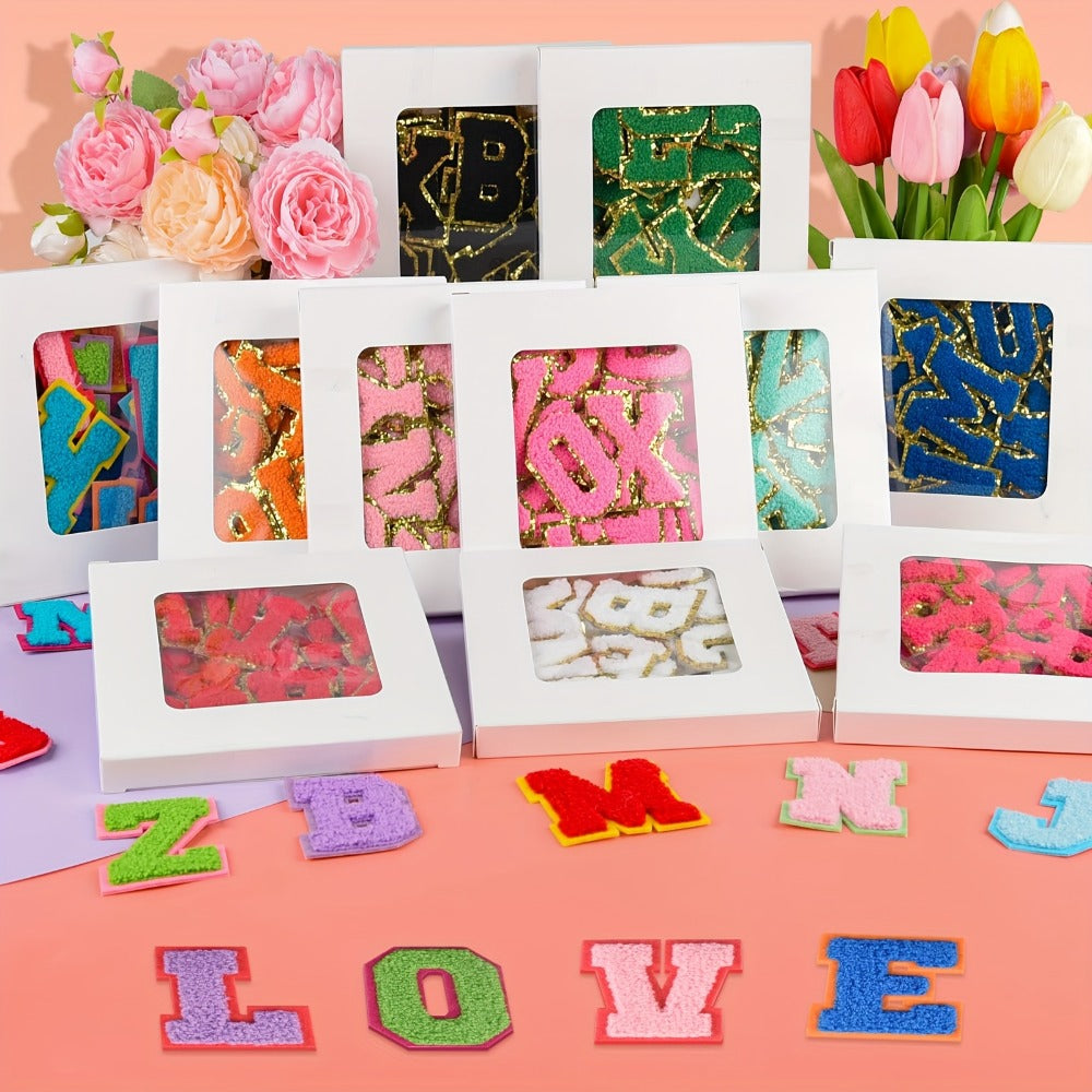 Embroidered Alphabet Applique Stickers for Clothes Bags Hats Phone Cases, DIY Craft Personalized Patch Set Gift for Teens & Kids – Chenille Letter Patches Self - product image 11