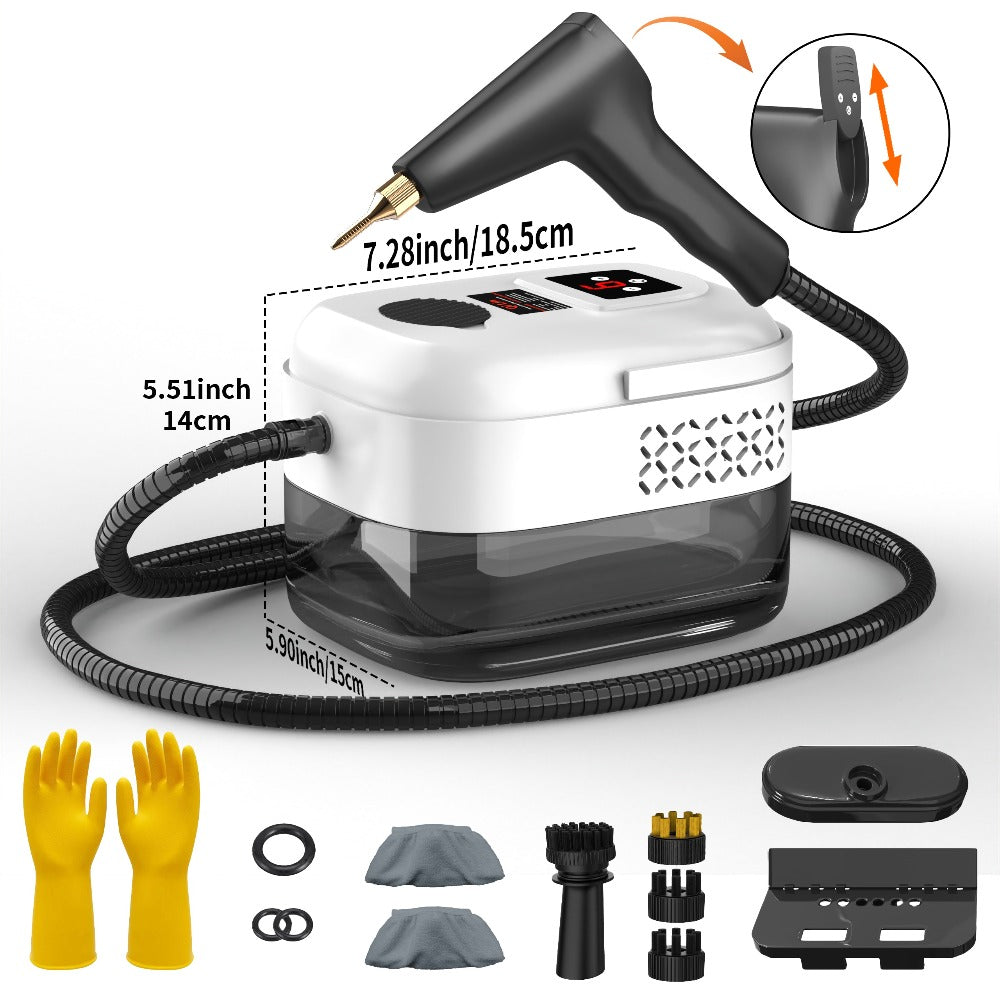 Carpet Steam Cleaner Handheld with LCD Display 1200ml Tank Gear Switch High Temperature for Kitchen Sofa Floor Tile Grout Home - product image 13