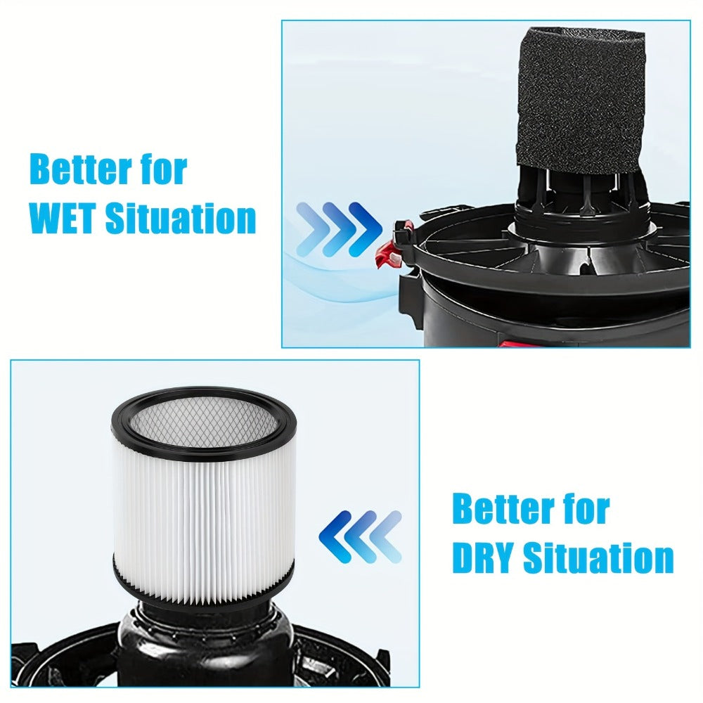 Shop Vac Replacement Filter 2-Pack – Washable Cartridge Filter Compatible with 90350 90304 90333, Fits Most Wet Dry Vacuum 5 Gallon and Above, Reusable Wet Dry Vac Filter Set - product image 6