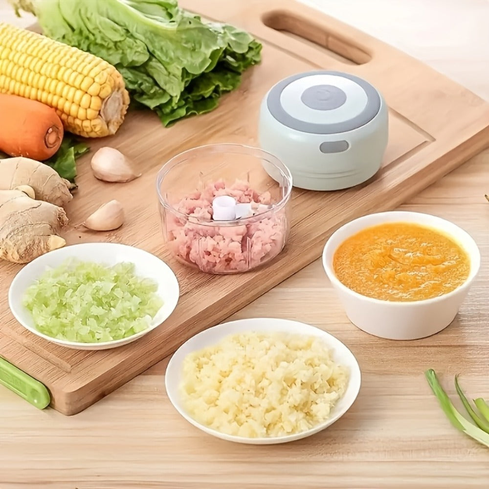 Electric Food Chopper Mini Garlic Crusher USB Rechargeable Meat Grinder 3.38oz 8.45oz Portable Wireless Kitchen Tool - product image 8