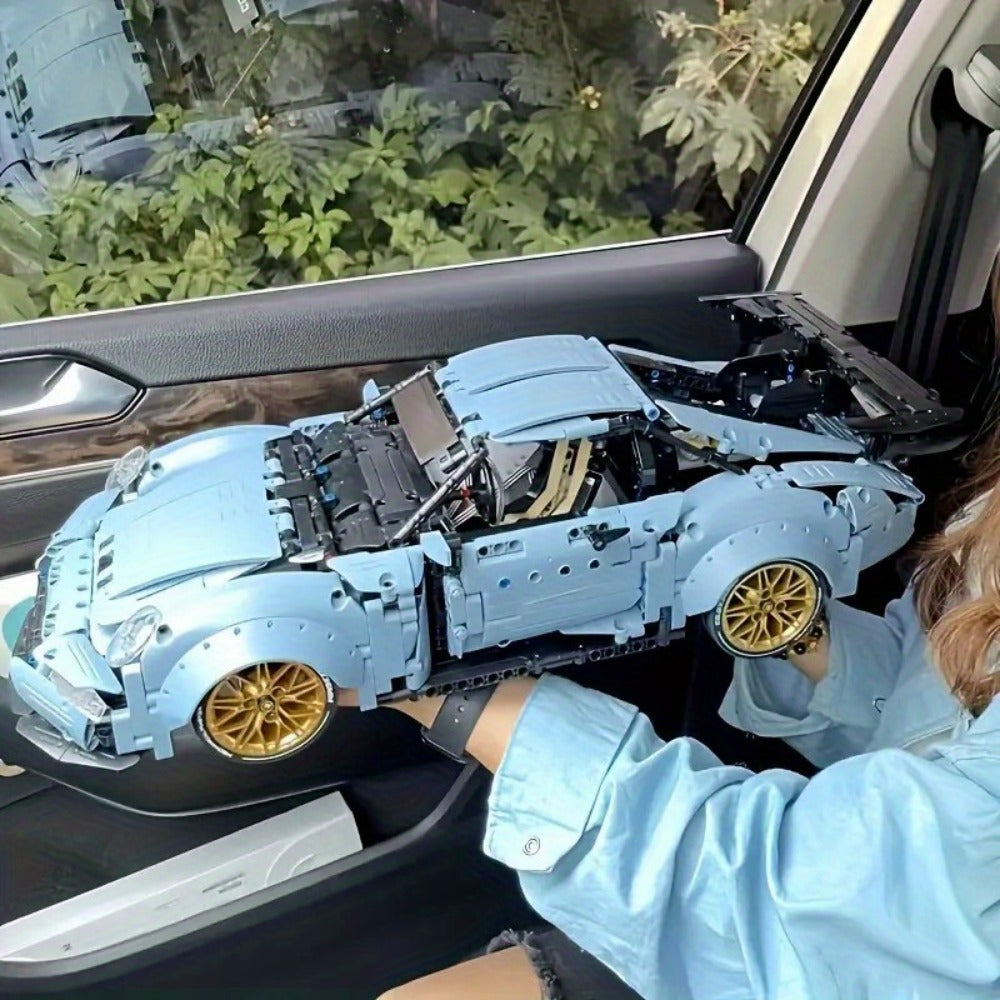 Misty Blue Model Kit Desktop Ornament & Room Decor, Cool Gift for Men, Car Enthusiasts, Valentine's Day Birthday Christmas (Set 1 / Set 2) – 2100PCS Lowrider - product image 8