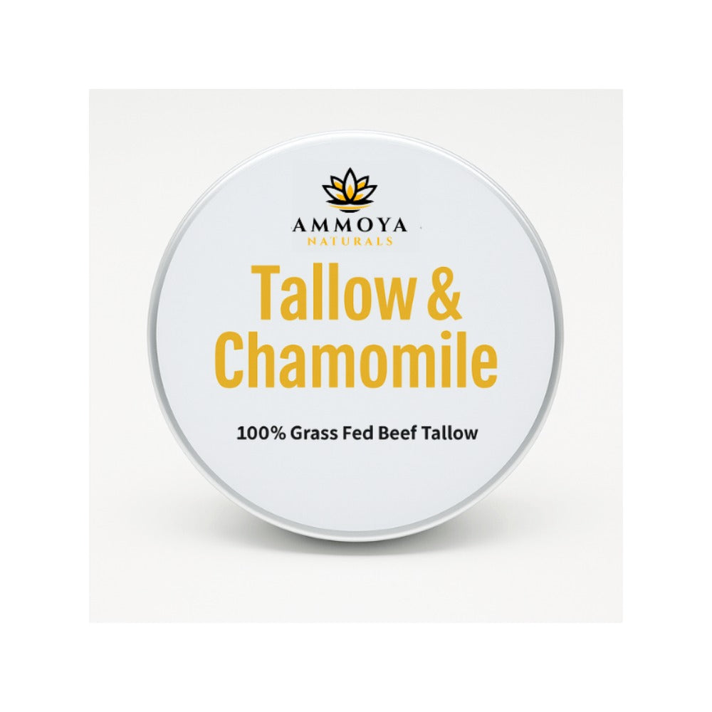 Tallow Balm Grass-Fed Natural Moisturizer for Dry Skin — Deep Hydrating Handcrafted Body Balm 3 Scents Chamomile Rose Honey Frankincense Myrrh, Nourishing Skin Balm for Women Men - product image