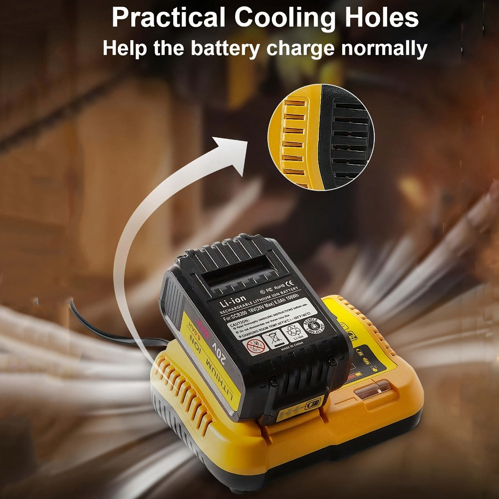 Fast Battery Charger for DeWalt 12V 20V 60V MAX Compatible with DCB120 DCB126 DCB200 DCB201 DCB208 DCB606 DCB609 DCB612 Rapid Charger for DeWalt Cordless Power Tool Batteries - product image 3