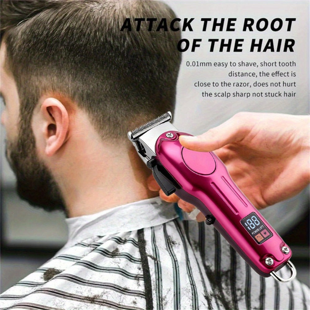 Cordless Hair Clipper Set for Men & Women — Professional Wireless Barber Clippers with T-Blade Trimmer, LED Screen, Adjustable Taper Lever, Rechargeable USB, Steel Blades, Home & T - product image 9