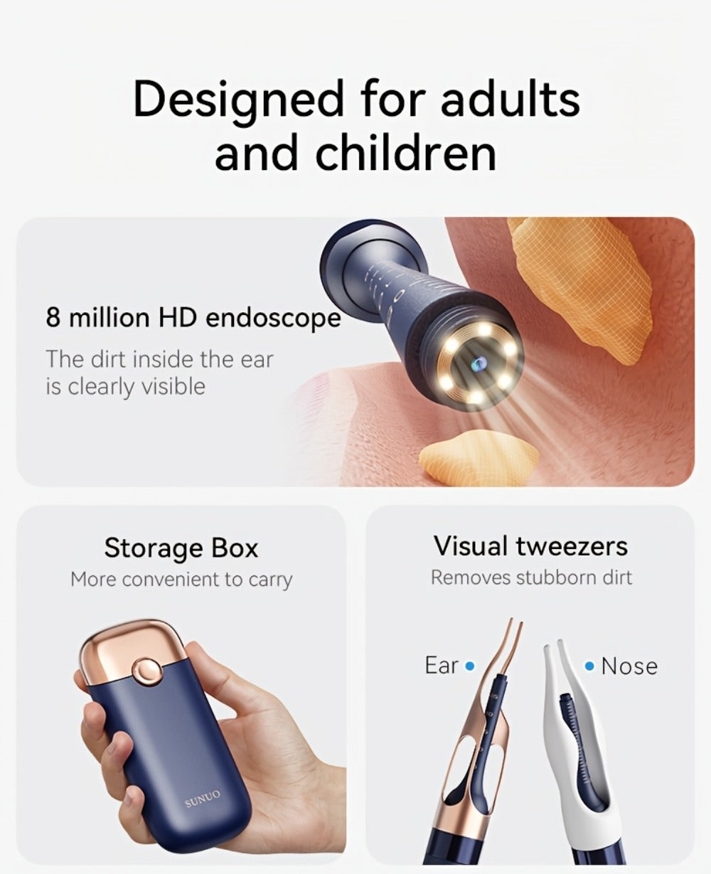 Upgraded 1080P Ear Wax Removal Tool with Camera & Storage Case – LED Light, iOS & Android Compatible, Complete Ear Cleaning Kit, Holiday & Birthday Gift for Whole Family - product image 13