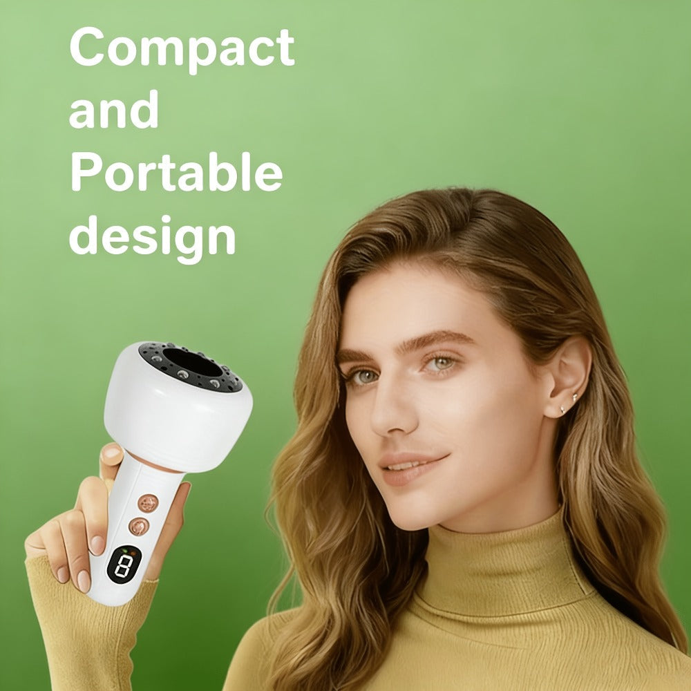 Vacuum Cupping Massager USB Rechargeable Scraping Massage Device Intelligent Suction Cup with 1200mAh Battery for Neck Shoulder Back Pain Relief Home Use - product image