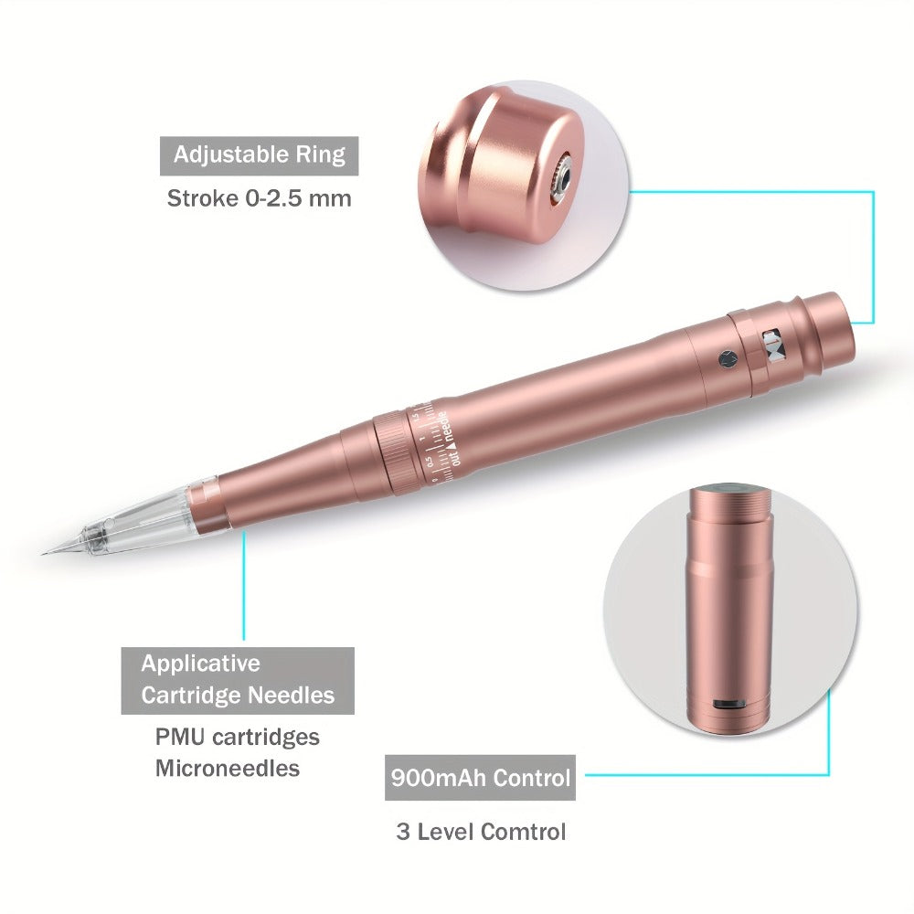Permanent Eyebrow Tattoo Kit PMU Pen - Includes Tattoo Pen, Ink, Eyebrow & Lip Tattoo Needles, Practice Accessories, Complete Microblading Starter Set for Beginners & Enthusiasts,  - product image 8