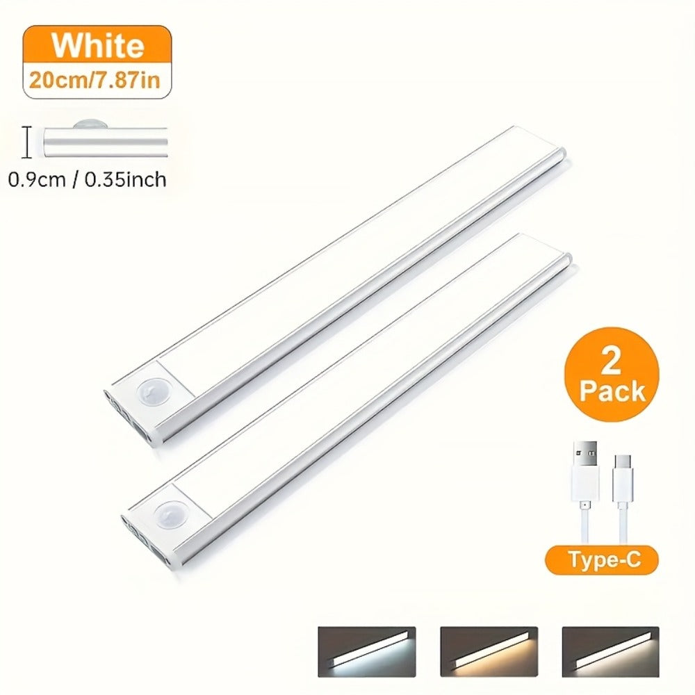 LED Motion Sensor Light USB-C Rechargeable 3 Color Temperatures Stepless Dimming Wireless Magnetic Under Cabinet Closet Night Light 1 2 4 Pack 20cm 30cm 40cm 50cm - product image 11