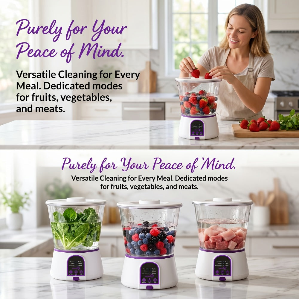 Fruit and Vegetable Cleaner Machine Ultrasonic Purifier Multifunctional Household Food Cleaning Device Rechargeable for Removing Pesticides Bacteria Single Dual Battery Options - product image 12