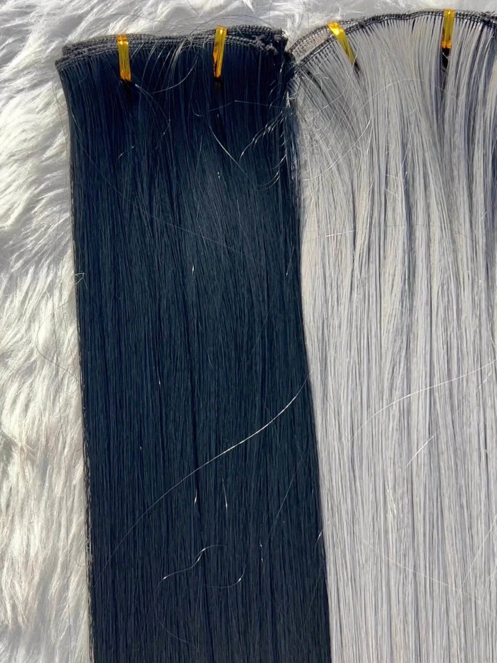 Space Gray Clip In Hair Extensions 6 Piece Set 24 Inch Heat Resistant Synthetic Fiber – Instant Length & Volume for Women | Daily Wear Halloween Costume Cosplay Party Gift - product image 8