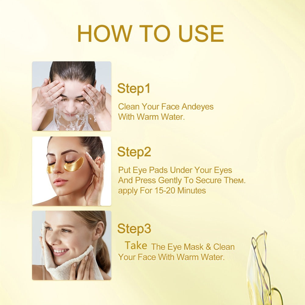Under Eye Patches 120pcs (2 Boxes) with Hyaluronic Acid, Collagen & Glycerin - Gold Eye Mask for Dark Circles, Puffiness & Fine Lines, Deep Moisturizing Eye Contour Treatment - product image 10