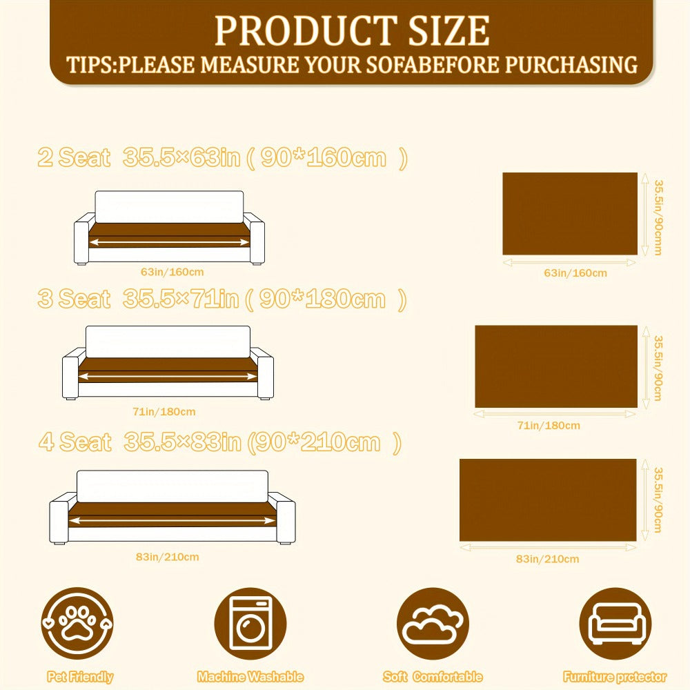 Sofa Cover Plush Non-Slip Washable Sectional Couch Slipcover Soft Durable Furniture Protector for Pets Cats Dogs 2 3 4 Cushion Sofa L-Shape Modern Sofa Pad Warm Sitting Cover All S - product image 2
