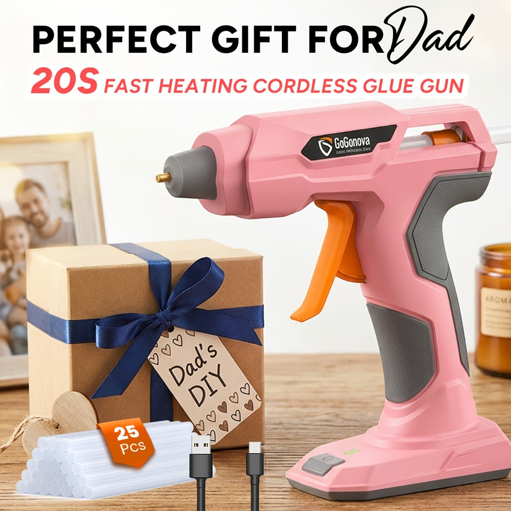 Cordless Hot Glue Gun, An Ideal Christmas Gift, Gogonova Glue Gun 20s Fast Heating, Anti-Drip, Safety Protection Design, USB Rechargeable, Perfect for DIY - product image 3