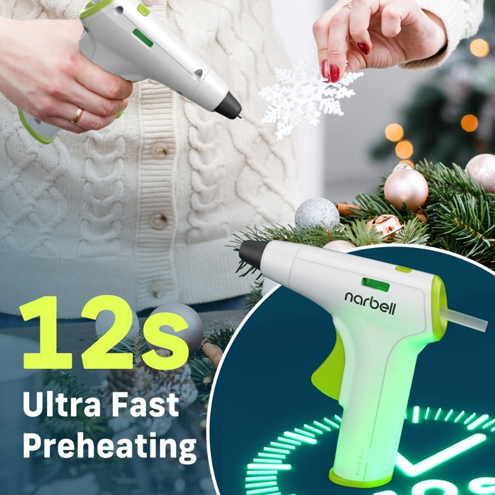 Cordless Hot Glue Gun Fast Heating USB Rechargeable 2000mAh – 12-Second Heat-Up, Anti-Drip Nozzle, Auto Shut-Off, Mini Glue Sticks Included, Portable Wireless Glue Gun for DIY Craf - product image 2