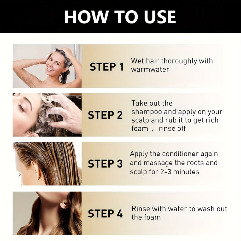 Keratin Hair Care Set 5pcs – Shampoo Conditioner Hair Mask & Essential Oil Bundle | Cleanses Strengthens Repairs Split Ends & Volumizes | Squalane Glycerin Formula for All Hair Typ - product image 13