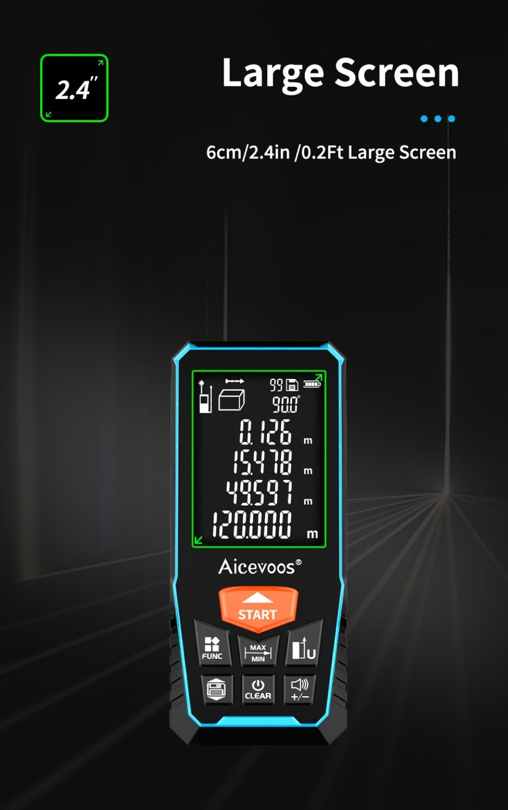 Laser Distance Meter Green Beam Digital Rangefinder 50M 70M 100M 120M Laser Tape Measure with LCD Display for Construction Surveying Indoor Outdoor Measuring - product image 25