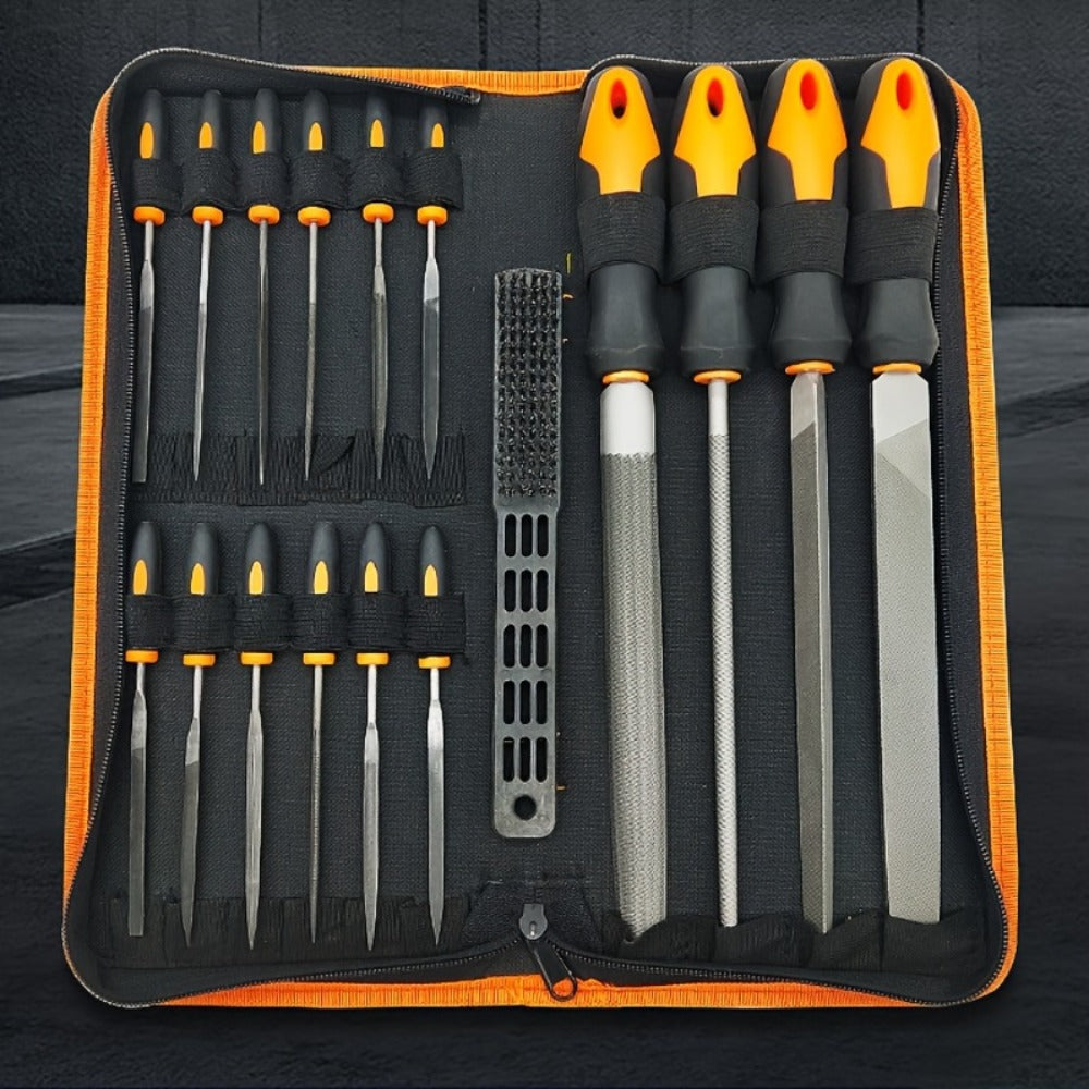 Rasp File Set Premium T12 Forged Alloy Steel - 14/16/17pcs Wood Rasp Set with Flat, Triangular, Semi-Circular & Round Rasps, for Woodworking, Metalworking & DIY, Includes Storage B - product image 2